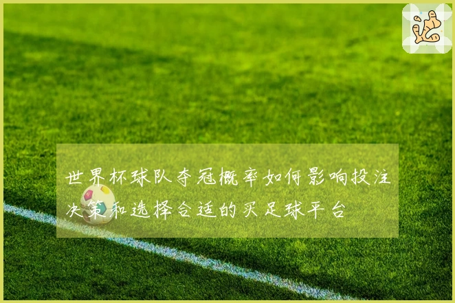 世界杯球队夺冠概率如何影响投注决策和选择合适的买足球平台